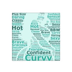 Belicious World Curvy Girl Wordle Satin Bandana Scarf