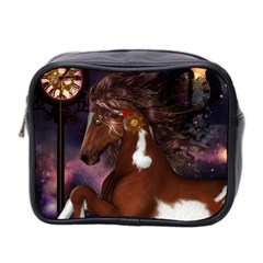 Steampunk Wonderful Wild Horse With Clocks And Gears Mini Toiletries Bag 2-side by FantasyWorld7