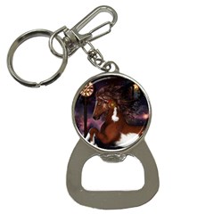 Steampunk Wonderful Wild Horse With Clocks And Gears Bottle Opener Key Chains by FantasyWorld7