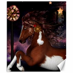 Steampunk Wonderful Wild Horse With Clocks And Gears Canvas 8  X 10  by FantasyWorld7