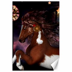 Steampunk Wonderful Wild Horse With Clocks And Gears Canvas 20  X 30   by FantasyWorld7