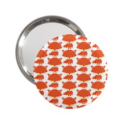 Cute Little Fox Pattern 2 25  Handbag Mirrors by paulaoliveiradesign