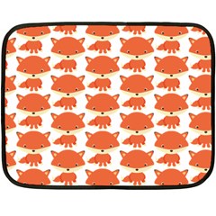 Cute Little Fox Pattern Fleece Blanket (mini)