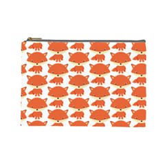 Cute Little Fox Pattern Cosmetic Bag (large)  by paulaoliveiradesign