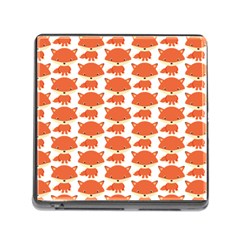 Cute Little Fox Pattern Memory Card Reader (square)