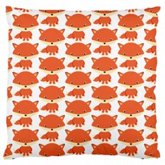 Cute Little Fox Pattern Large Cushion Case (two Sides) by paulaoliveiradesign