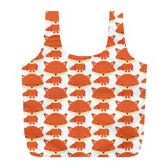 Cute Little Fox Pattern Full Print Recycle Bags (l)  by paulaoliveiradesign