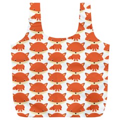 Cute Little Fox Pattern Full Print Recycle Bags (l)  by paulaoliveiradesign