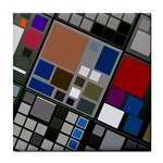 Abstract Composition Tile Coasters Front