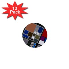 Abstract Composition 1  Mini Buttons (10 pack) 