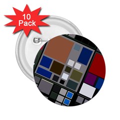 Abstract Composition 2.25  Buttons (10 pack) 