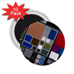 Abstract Composition 2.25  Magnets (10 pack) 