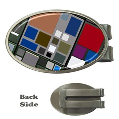 Abstract Composition Money Clips (oval)  by Nexatart