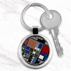 Abstract Composition Key Chains (round)  by Nexatart