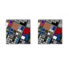 Abstract Composition Cufflinks (Square)