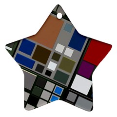 Abstract Composition Star Ornament (Two Sides)