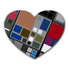 Abstract Composition Heart Mousepads