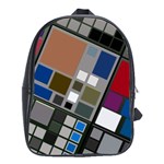 Abstract Composition School Bag (Large) Front