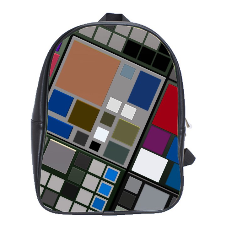 Abstract Composition School Bag (Large)