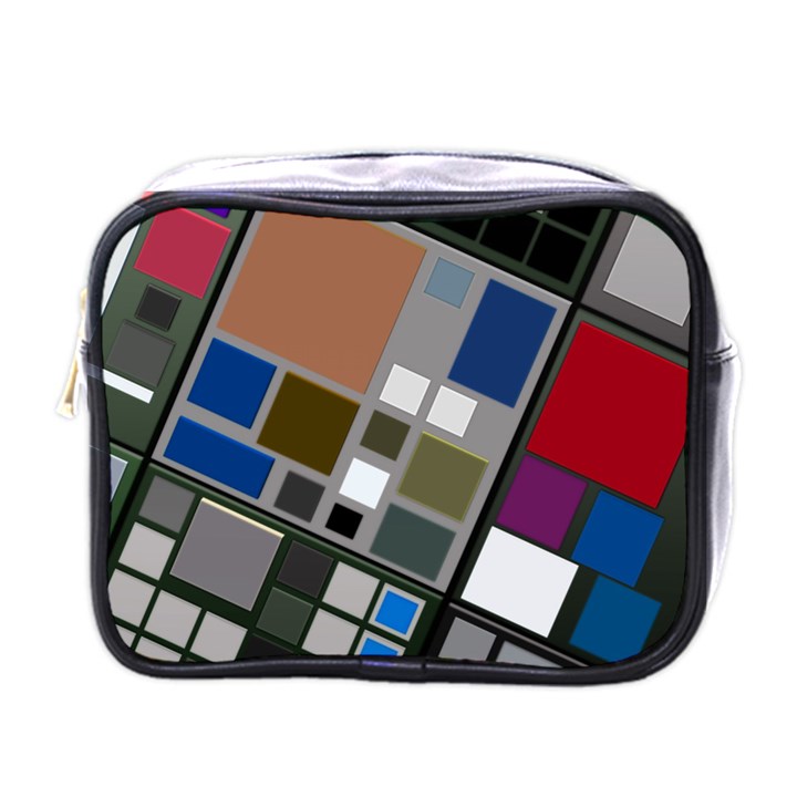 Abstract Composition Mini Toiletries Bags