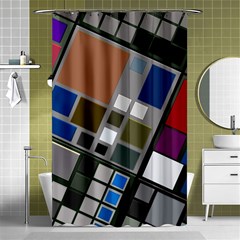 Abstract Composition Shower Curtain 48  x 72  (Small) 