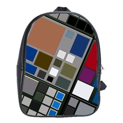 Abstract Composition School Bag (xl) by Nexatart