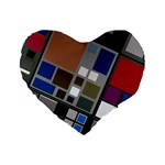 Abstract Composition Standard 16  Premium Heart Shape Cushions Front