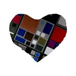 Abstract Composition Standard 16  Premium Heart Shape Cushions Back