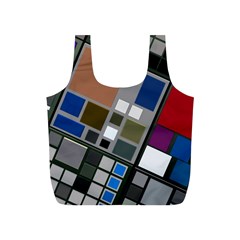 Abstract Composition Full Print Recycle Bags (S) 