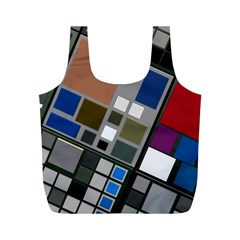 Abstract Composition Full Print Recycle Bags (M) 