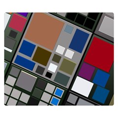 Abstract Composition Double Sided Flano Blanket (Small) 