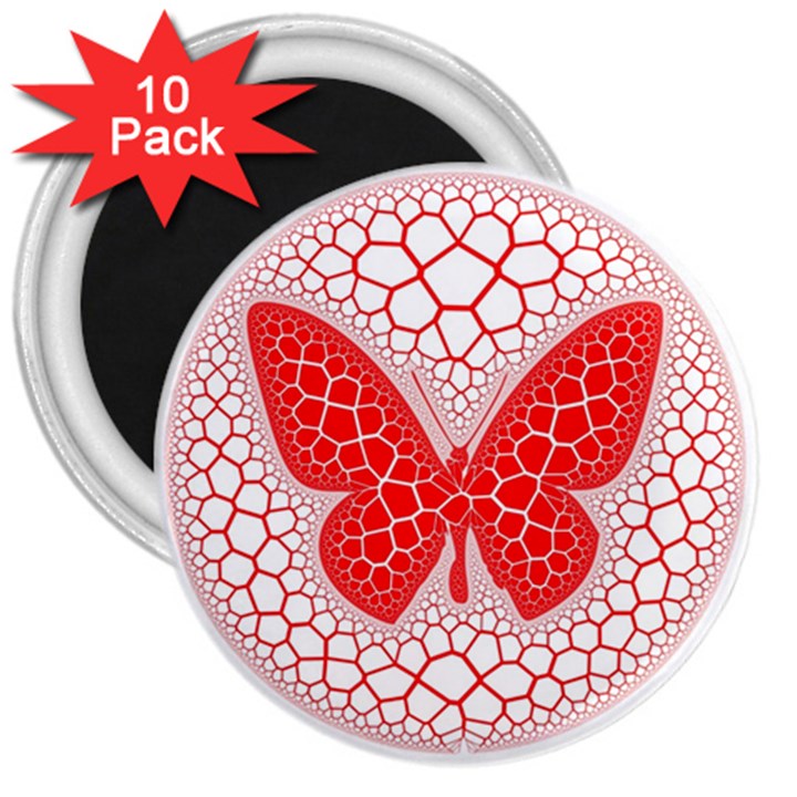 Butterfly 3  Magnets (10 pack) 