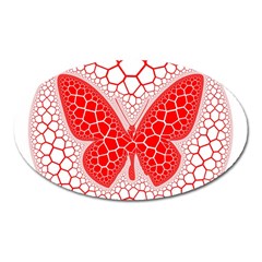 Butterfly Oval Magnet by Nexatart