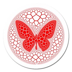 Butterfly Magnet 5  (round) by Nexatart