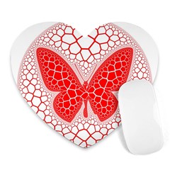 Butterfly Heart Mousepads by Nexatart