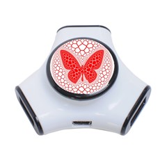 Butterfly 3-port Usb Hub by Nexatart