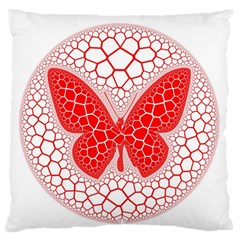 Butterfly Large Flano Cushion Case (one Side)