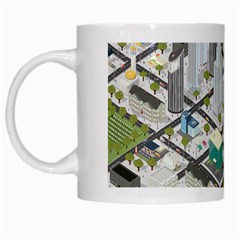 Simple Map Of The City White Mugs by Nexatart