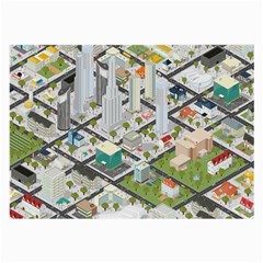 Simple Map Of The City Large Glasses Cloth by Nexatart