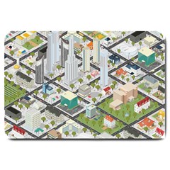 Simple Map Of The City Large Doormat  by Nexatart