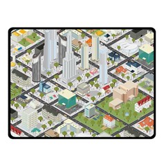 Simple Map Of The City Fleece Blanket (small) by Nexatart