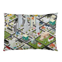 Simple Map Of The City Pillow Case (two Sides) by Nexatart