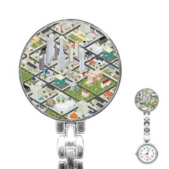 Simple Map Of The City Stainless Steel Nurses Watch by Nexatart