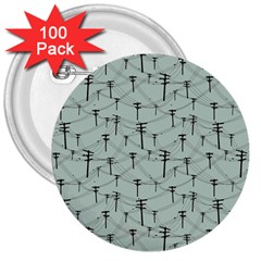 Telephone Lines Repeating Pattern 3  Buttons (100 Pack)  by Nexatart