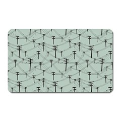 Telephone Lines Repeating Pattern Magnet (rectangular) by Nexatart