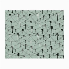 Telephone Lines Repeating Pattern Small Glasses Cloth by Nexatart