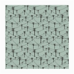 Telephone Lines Repeating Pattern Medium Glasses Cloth by Nexatart