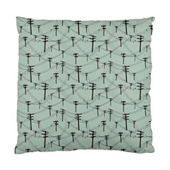 Telephone Lines Repeating Pattern Standard Cushion Case (two Sides) by Nexatart