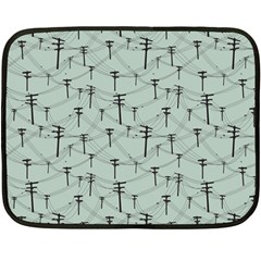 Telephone Lines Repeating Pattern Double Sided Fleece Blanket (mini)  by Nexatart