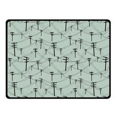 Telephone Lines Repeating Pattern Fleece Blanket (small) by Nexatart